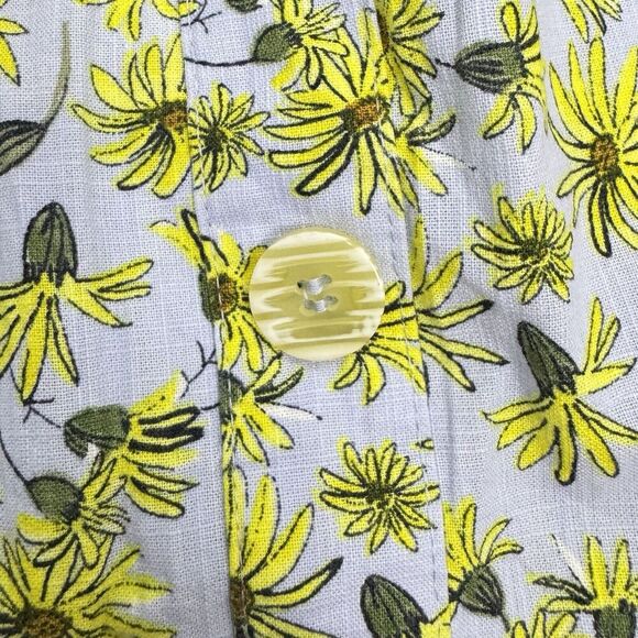 ZARA Girls Daisy Floral Blouse Top Size 11-12 Off The Shoulder Puff Sleeves - Picture 4 of 8